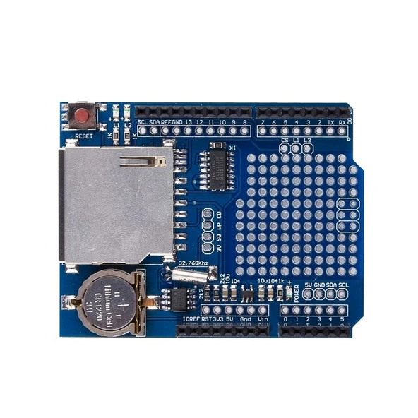 Data Kayıt SD Kartlı Data Logging Shield Reset Butonlu - Resim 2