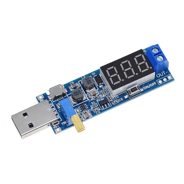 DC-DC USB Boost Güç Kaynağı Voltaj Regülatör Modülü 5V to 3.3V 9V 12V 24V ürün görseli 1