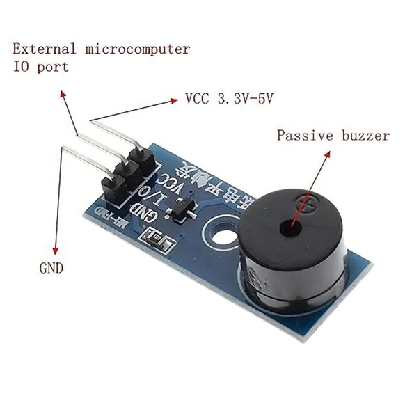 Mini Aktif Buzzer Zil Ses Kartı - Resim 6