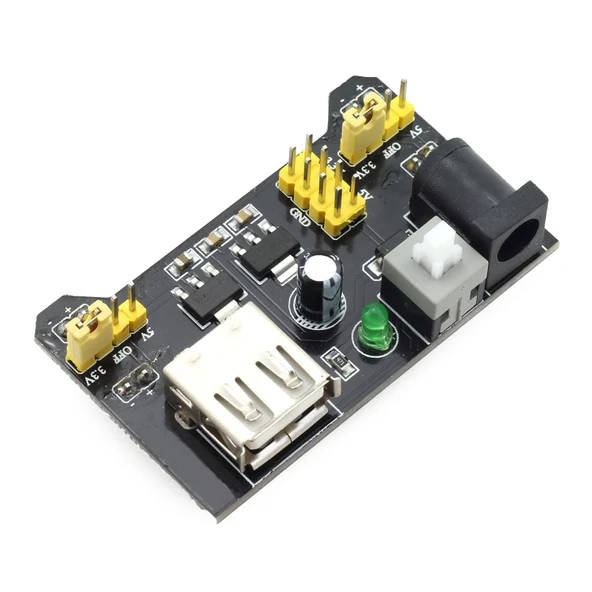 MB-102 Breadboard Güç Kaynağı Modülü Dual 5V/3.3V Output DC Voltaj Regülatörü ürün görseli 1