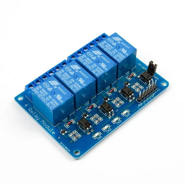 4 Yönlü Röle Optocoupler Gösterge Işıklı Output 12V - Resim 6