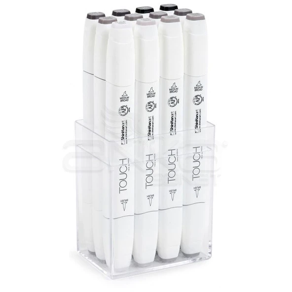 Touch Twin Marker Kalem 12li Set Sıcak Griler ürün görseli 1