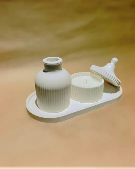 Minelly Özel Dekoratif Mumlu Set - Resim 3
