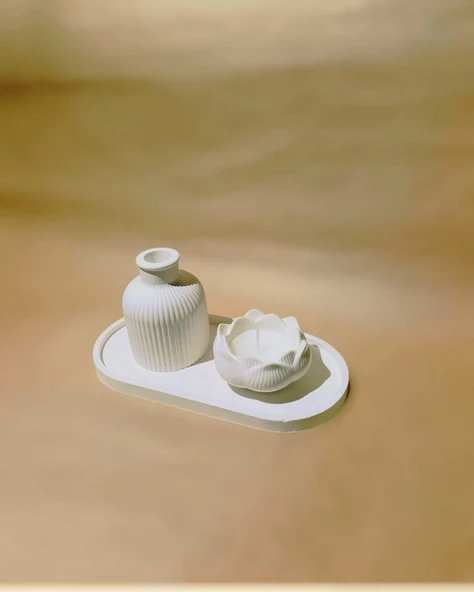 Minelly Linea Lotus Mumlu Set - Resim 4