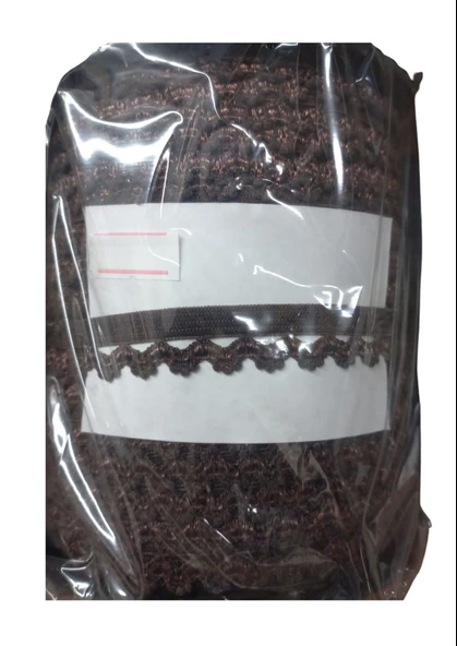 Çamaşır Lastiği Dantelli 1 cm 1 Metre Kahverengi ürün görseli 1