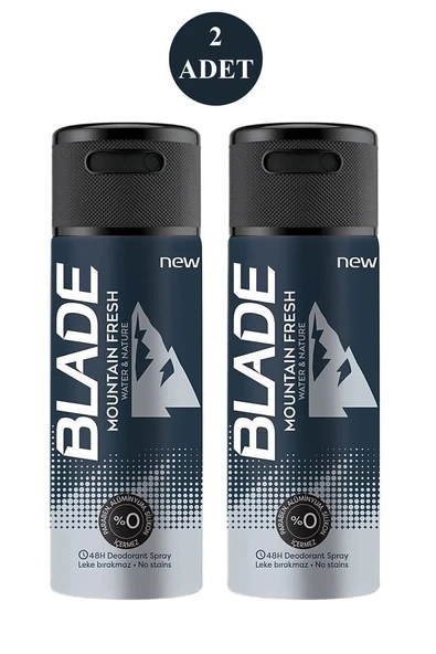 2 Adet Mountain Fresh Erkek Deodorant 150ml Leke Bırakmaz ürün görseli 1