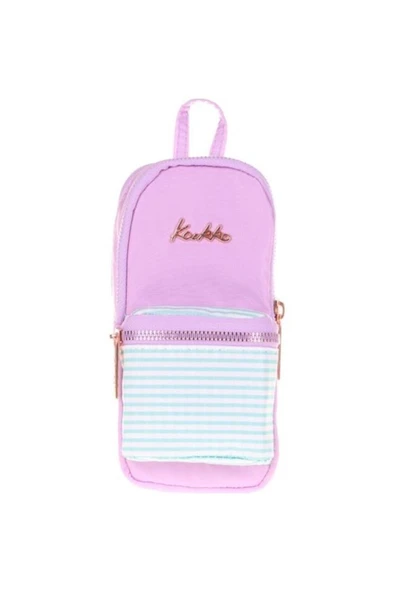 Kaukko Kalem Çantası Soft Floral Junior Bag Violet K2441 ürün görseli 1