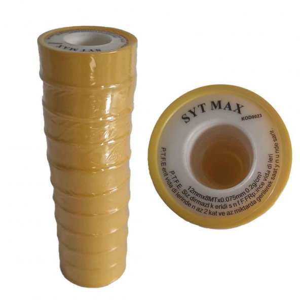 10 ADET TEFLON BANT KÜÇÜK SIHHİ TESİSAT SU SIZDIRMAZLIK BANDI 12mm ürün görseli 1