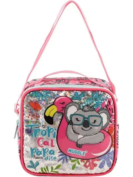 Muggle Beslenme Çantası Tropikal Pradice Pembe Mu-8942 ürün görseli 1