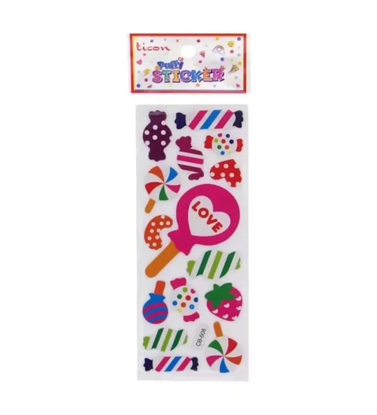 Ticon Puffy Sticker Şeker Tps-009/5 ürün görseli 1
