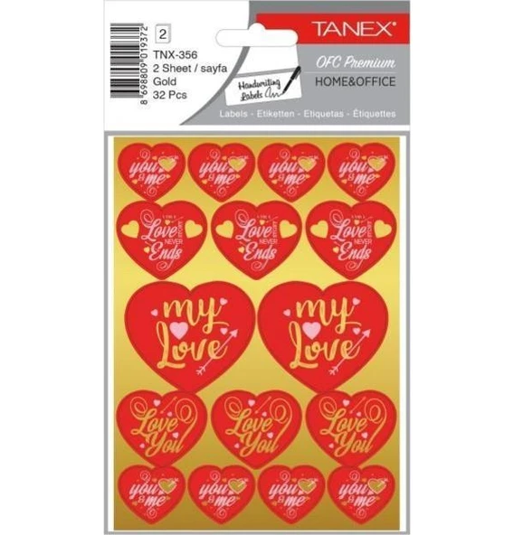 Tanex Gold Kalp Etiketi-6 2 Ad. Tnx-356 ürün görseli 1