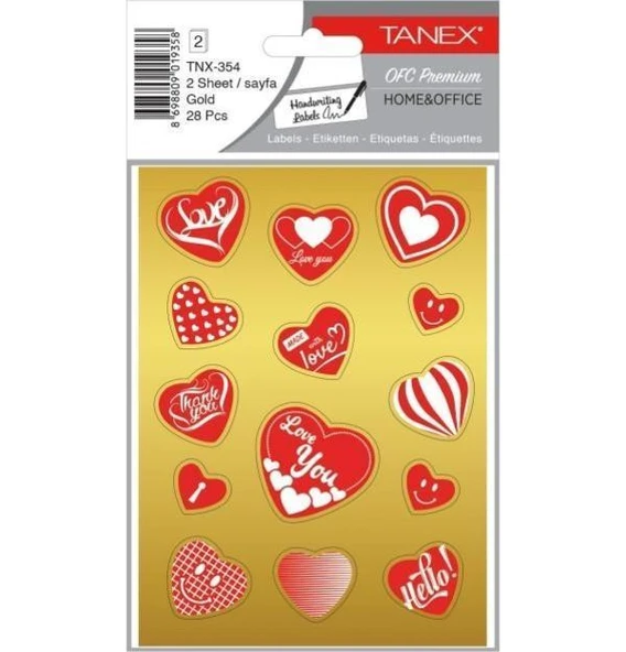 Tanex Gold Kalp Etiketi-4 2 Ad. Tnx-354 ürün görseli 1