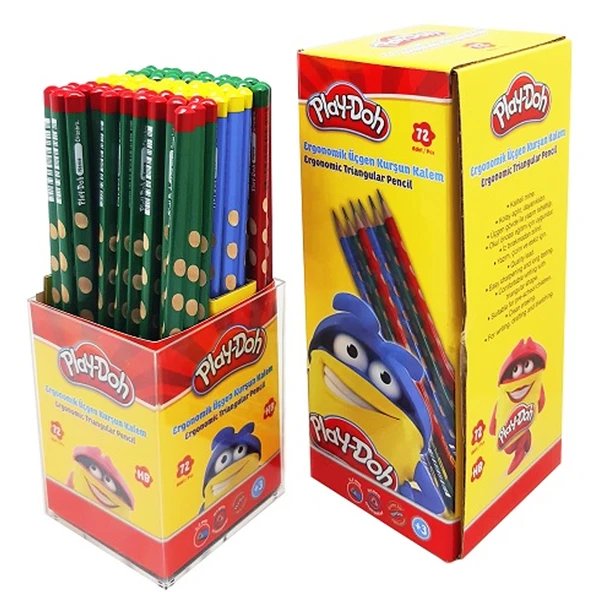 Play-Doh Kurşun Kalem Oluklu Üçgen 72 Li PLAY-KK013 ürün görseli 1