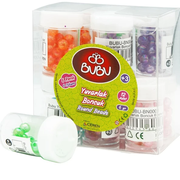 Bu-Bu Yuvarlak Boncuk 6 Renk BUBU-BN0001 ürün görseli 1
