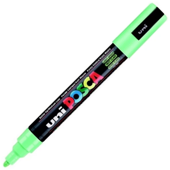 Uni-Ball Posca 1.8-2.5 Su Bazlı Poster Markörü A.Yeşil PC-5M ürün görseli 1