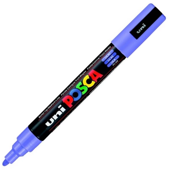 Uni-Ball Posca 1.8-2.5 Su Bazlı Poster Markörü Leylak N PC-5M ürün görseli 1