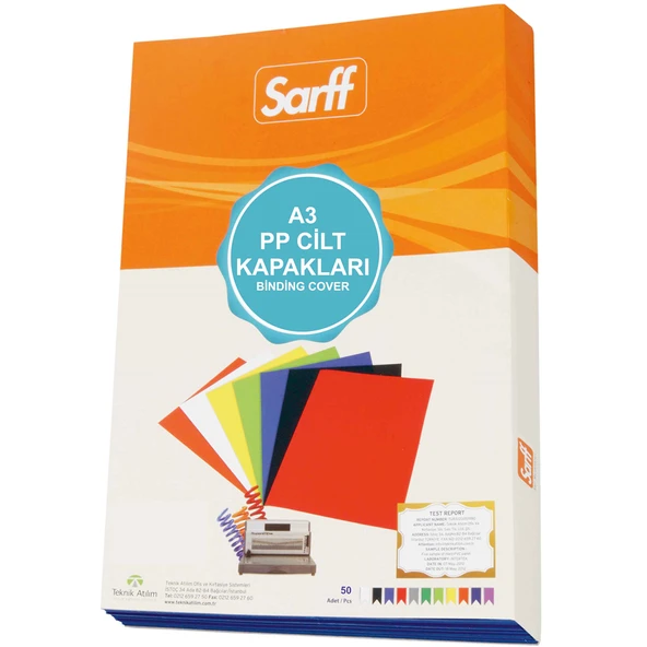 Sarff Cilt Kapağı Plastik Opak A3 450 MIC Şeffaf Buzlu 15201131 ürün görseli 1