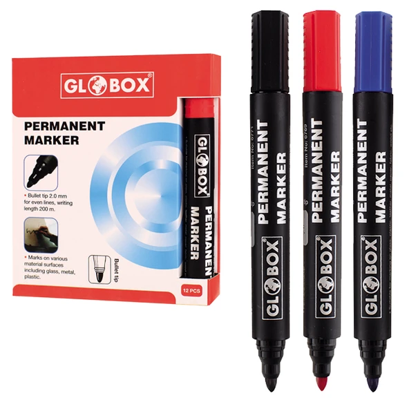 Globox Markör Permanent Yuvarlak Uç Mavi 6770 ürün görseli 1