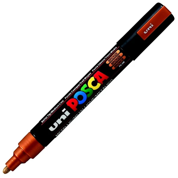 Uni-Ball Posca 1.8-2.5 Su Bazlı Poster Markörü Bronz PC-5M ürün görseli 1