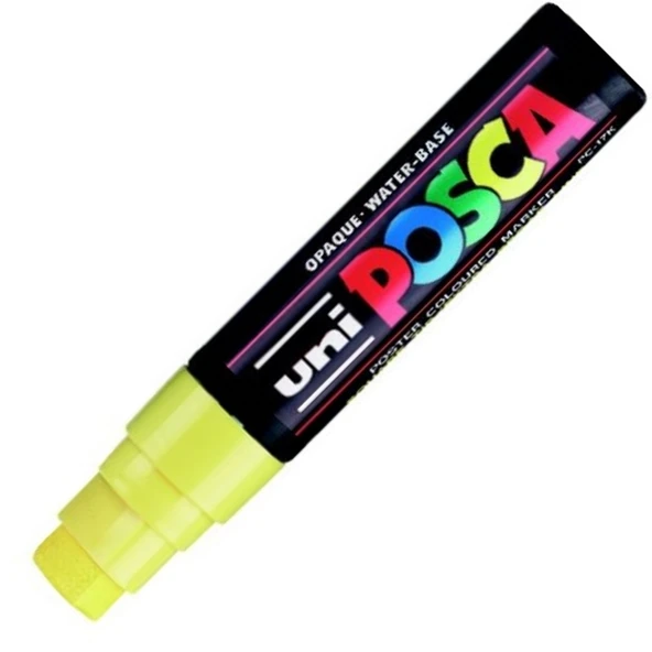Uni-Ball Posca 15.0 Su Bazlı Poster Markörü Sarı Pc-17K ürün görseli 1