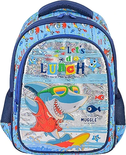 Muggle Okul Çantası Cute Shark Mavi Mu-0044 ürün görseli 1
