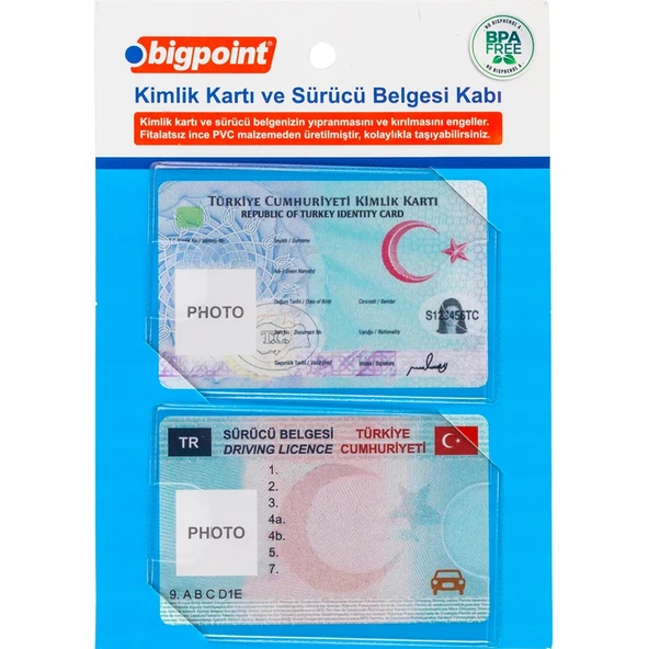 Bigpoint Kimlik-Sürücü Kart Kabı 2 Li Set BP671B ürün görseli 1
