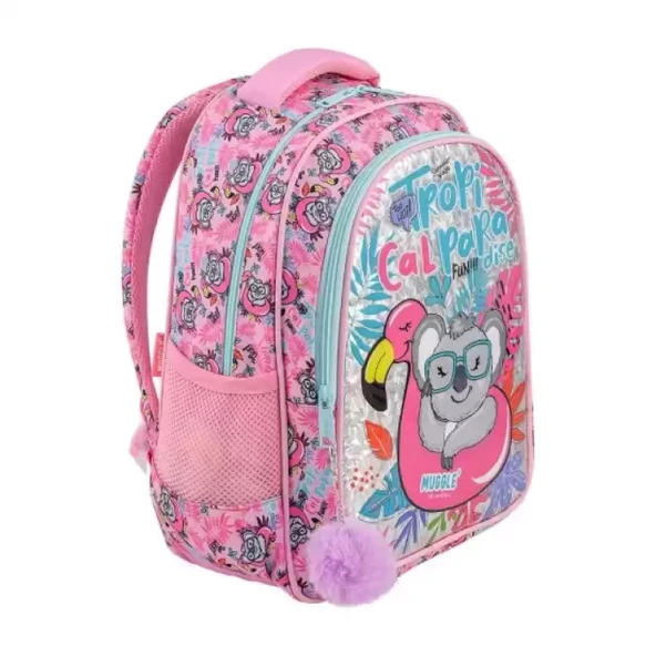 Muggle Okul Çantası Tropikal Pradice Pembe Mu-8904 ürün görseli 1