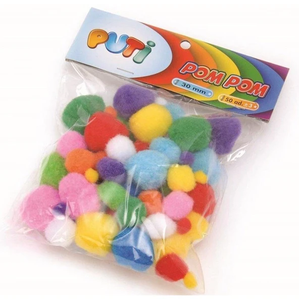 Puti Pon Pon Karışık 10-20-30 MM 00251 ürün görseli 1