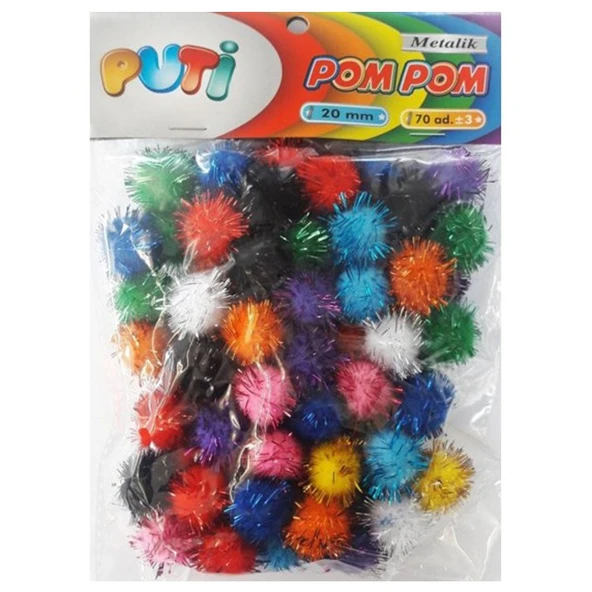 Puti Pon Pon Karışık Metalik 10-20-30 MM ürün görseli 1