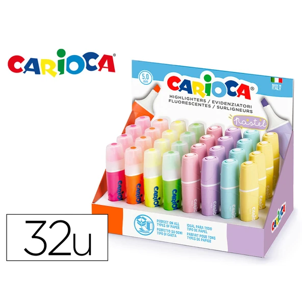 Carioca Pastel+fosforlu İşar.Kalemi 32 Li 8 Renk 43184 ürün görseli 1