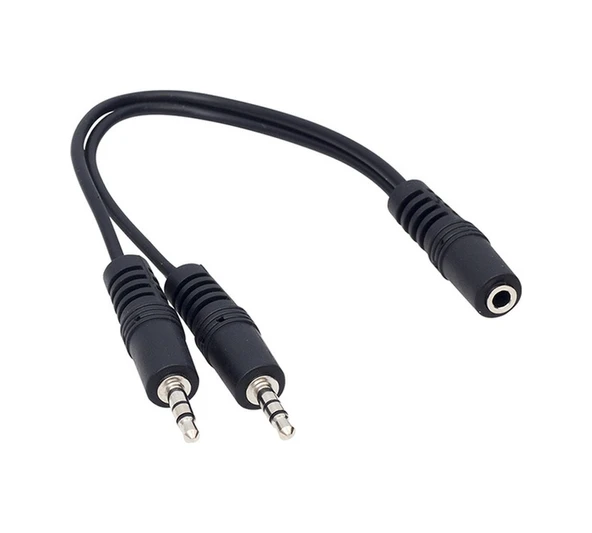 3.5Mm Stereo Dişi 2 X 3.5Mm Stereo Erkek Kablo ürün görseli 1
