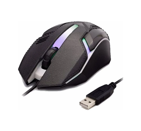 Hadron HD-G20 Işıklı Kablolu Oyuncu Mouse Siyah ürün görseli 1