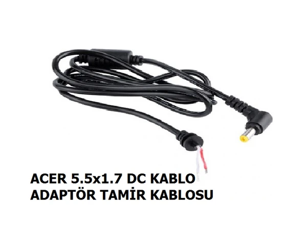 Acer Uyumlu 5.5X1.7 Dc Kablo Notebook Adaptör Tamir Kablosu ürün görseli 1