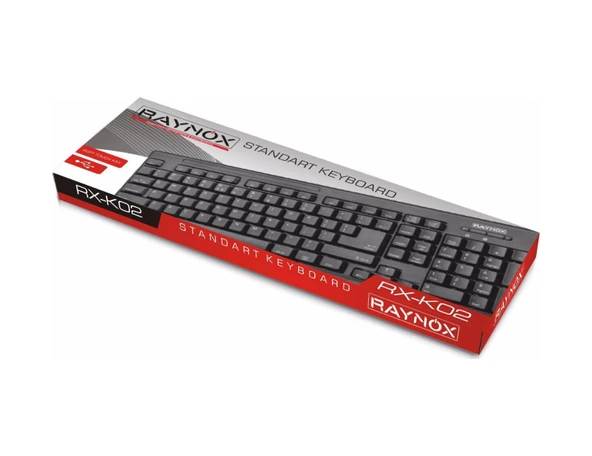 Raynox RX-K02 Usb Kablolu Standart Q Klavye Siyah ürün görseli 1