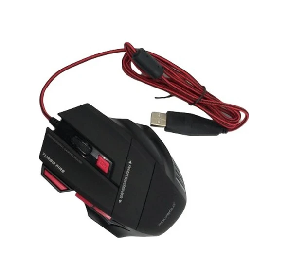 Polygold PG-903 Oyuncu Mouse + Mouse Pad Kırmızı ürün görseli 1