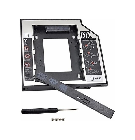 9.5Mm Slim 2.Hdd Ssd Kızak Caddy Harddisk Yuvası - Resim 2