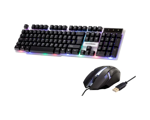 Hadron HD837Q/20 Ledli Oyuncu Q Klavye Mouse Set Siyah ürün görseli 1