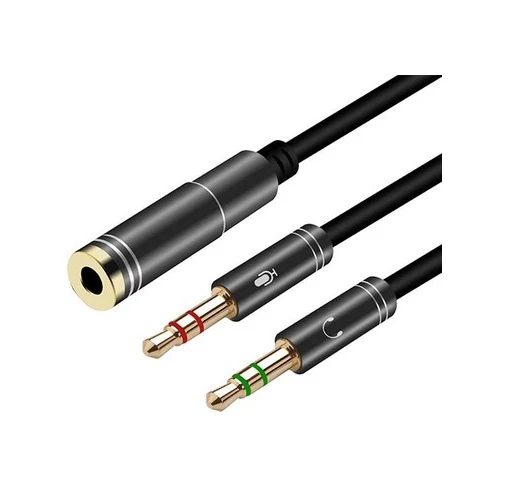 Kulaklık ve Mikrofon Ayırıcı.Stereo Aux Kulaklık Çoklayıcıkablolu ürün görseli 1