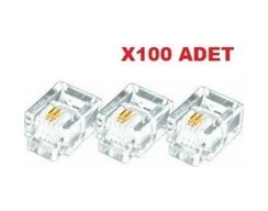Telefon Rj 11 Konnektör. Telefon Soketi. 100 Adet Rj11 Konnektör ürün görseli 1