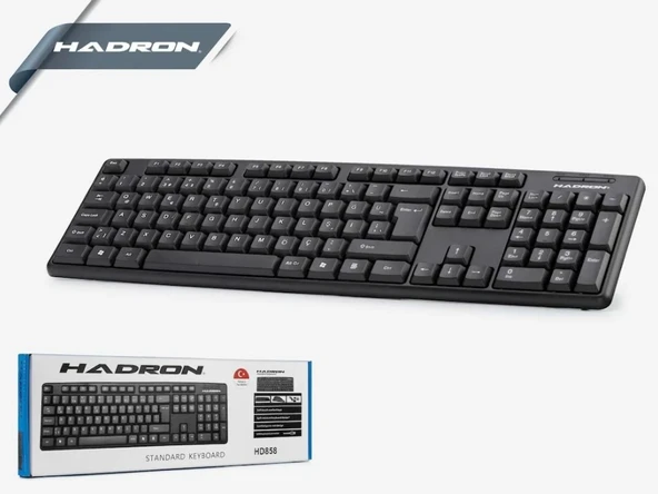 Hadron HD-858 Usb Kablolu Standart Q Klavye Siyah ürün görseli 1