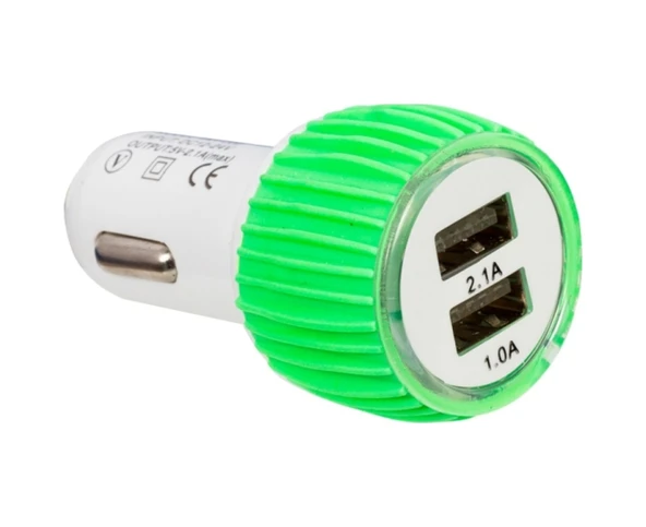 5 Volt 2.1 Amper Çift Usb'Li Oto Çakmaklık Araç Şarjı Renk Siyah ürün görseli 1