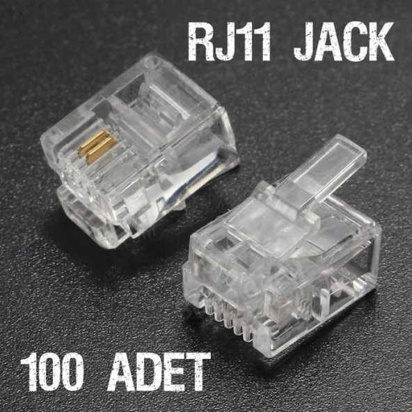 Rj 11 Konnektör. Telefon Soketi. 100 Adet Rj11 Konnektör ürün görseli 1
