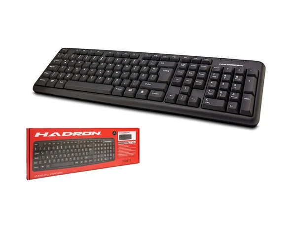 Hadron HD815 Usb Kablolu Standart F Klavye Siyah ürün görseli 1