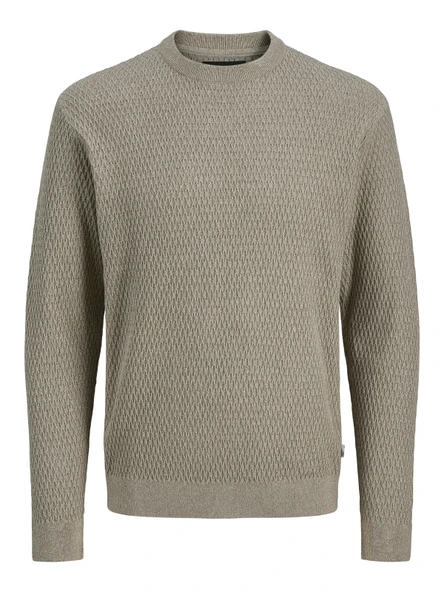 JACK JONES Erkek Desenli Örgü Kazak 12283381 ürün görseli 1