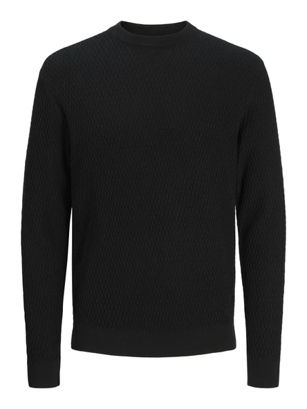 JACK JONES Erkek Desenli Örgü Kazak 12283381 ürün görseli 1