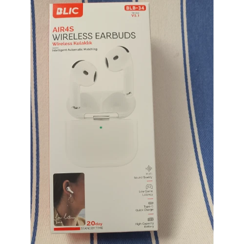 Blb34 Kablosuz Bluetooth Kulaklık Hi-Fi Stereo Ses 5.1 Sürüm ürün görseli 1