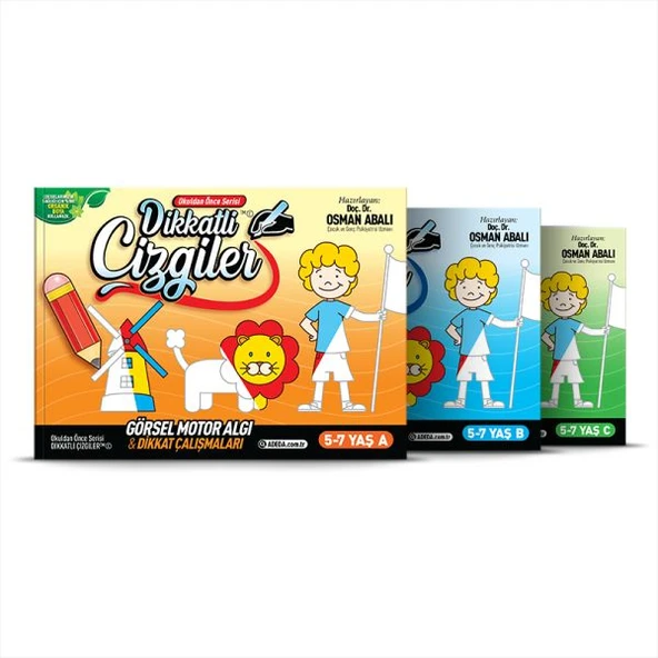 Dikkatli Çizgiler - 5-7 Yaş - (3 Kitap SET) - Resim 3