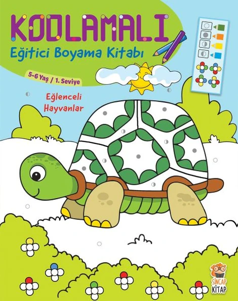 Kodlamalı Eğitici Boyama Kitabı - Eğlenceli Hayvanlar ürün görseli 1