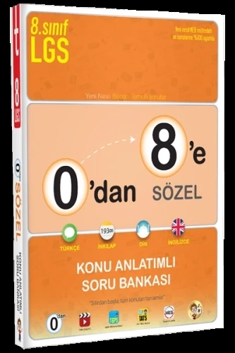 Tonguç 8.Sınıf 0 Dan 8 E Sözel Konu Anlatımlı Soru Bankası ürün görseli 1