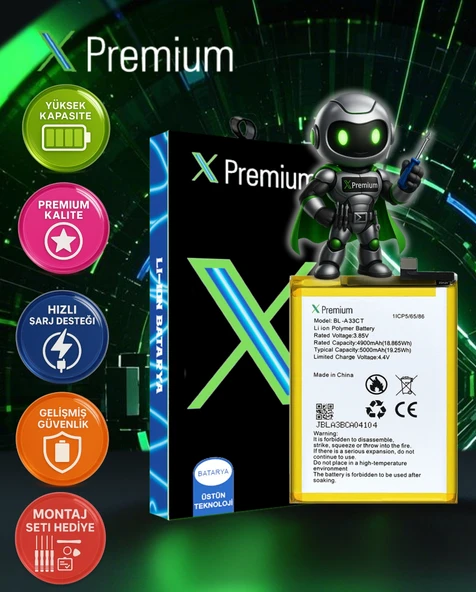 ​​General Mobile GM 22 Batarya Xpremium Pil Süper Yüksek Kalite 4900 mAh ürün görseli 1